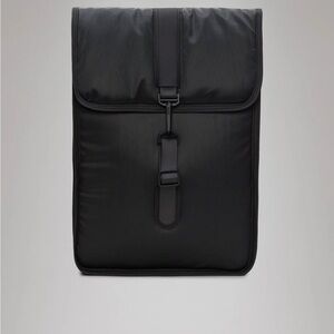 Rains Black Backpack Sleek Design Durable Fabric